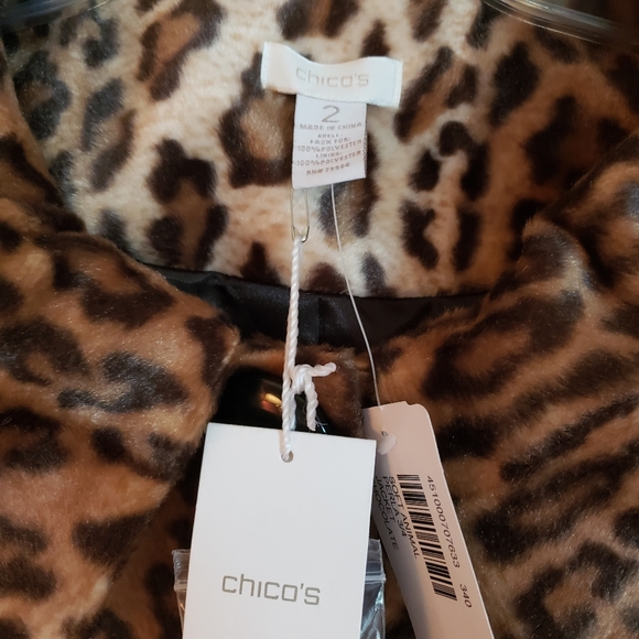 Chicos Soft Animal Perla 3/4 Jacket NWT Size 2 - Picture 3 of 6